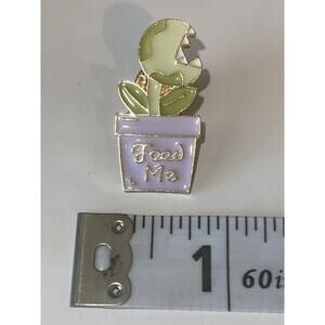 Feed Me Venus Fly Trap Halloween Horror Pin Brooch